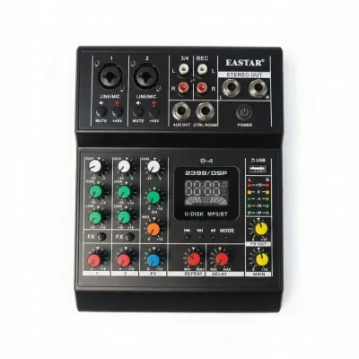 EASTAR B-4 Professional 4 Channel Audio Mixer with Bluetooth, USB & DSP Effects - Buy in Patna Bihar