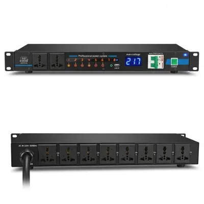 Eastar Switch-08 Power Sequencer | 8 Channel Audio Power Controller with Voltage Display & 63A Breaker - Buy in Patna Bihar