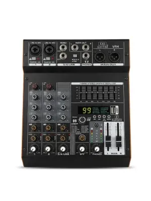 Eastar VR4 4-Channel Professional Audio Mixer with 99 DSP Effects, Bluetooth & USB Sound Card - Buy in Patna Bihar